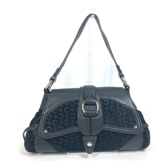 authentic CELINE CMacadam Shoulder one shoulder Hand Bag Suede / L - Picture 1 of 10
